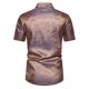 thumbnail image 5 of Camisas de Manga Corta para Hombre Color Formal de Impresión Turndown Cuello Blusa Casual, Camisas de Agua para Hombres, 5 of 9