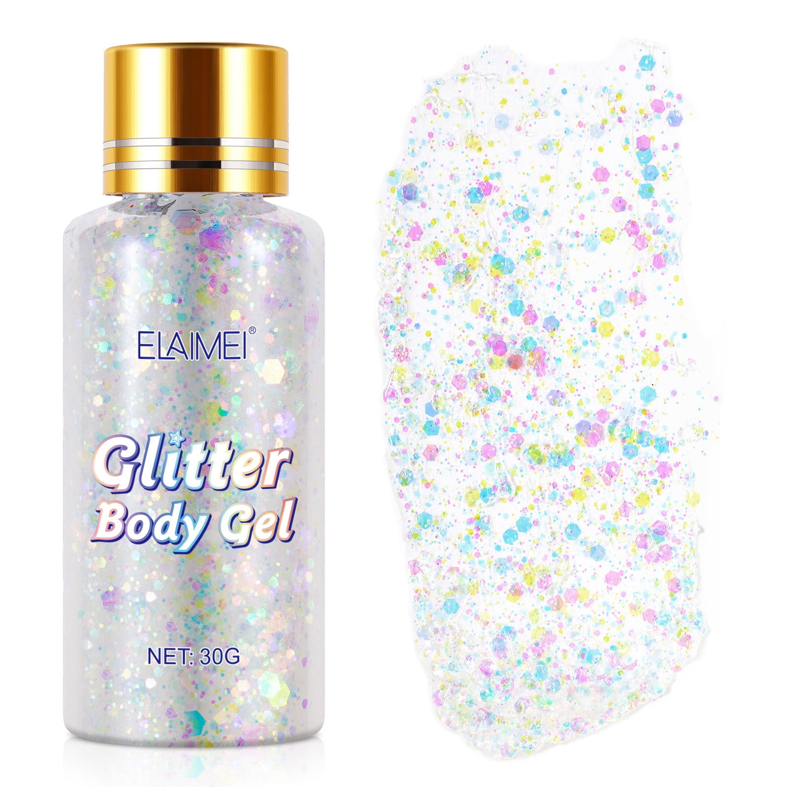 Kokovifyves Sequin Glitter Gel Face and Body Makeup Sequin Gel Cream