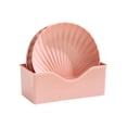 thumbnail image 2 of Creative Shell Snack Plates Small Dishes Desktop Food Trays for Nuts Crumbs Home Dining Tableware Set, Pink, 2 of 9