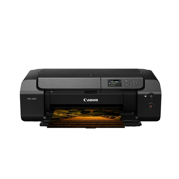 Canon PIXMA PRO-200S Professional 13" Wireless Inkjet Photo Printer with 3.0" Color LCD Monitor, 8-Color Dye-Based Ink, Black