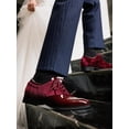 thumbnail image 3 of Men's Formal Dress Shoes - Polished Velvet Oxford, Classic Lace-Up, Perfect for Business Dinners, Parties, Weddings & Special Occasions, 3 of 9