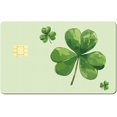 thumbnail image 1 of Clover Credit Card Skin Debit Card Skin Debit Card Stickers Covers No Bubble Slim Small Chip Personalized Bank Card Protecting Decals Removable Transportation Key Card Green 7.3x5.4Inch, 1 of 6
