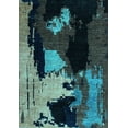thumbnail image 1 of Ahgly Company Indoor Rectangle Abstract Light Blue Modern Area Rugs, 7' x 10', 1 of 4