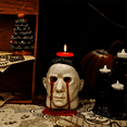thumbnail image 5 of Halloween Candle Holder Statue with Bleeding Eyes Decor Horror Candlestick Decoration, 5 of 7