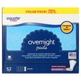 thumbnail image 2 of Equate Women's Overnight Incontinence Pads, Ultimate Absorbency (52 Count), Compare to Tena®, 2 of 10