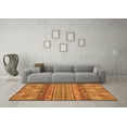thumbnail image 3 of Ahgly Company Indoor Round Abstract Orange Modern Area Rugs, 5' Round, 3 of 4