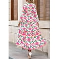thumbnail image 4 of PRETTYGARDEN Women's Floral Maxi Dress Spring Long Sleeve V Neck Casual A Line Long Flowy Boho Party Dresses, 4 of 7