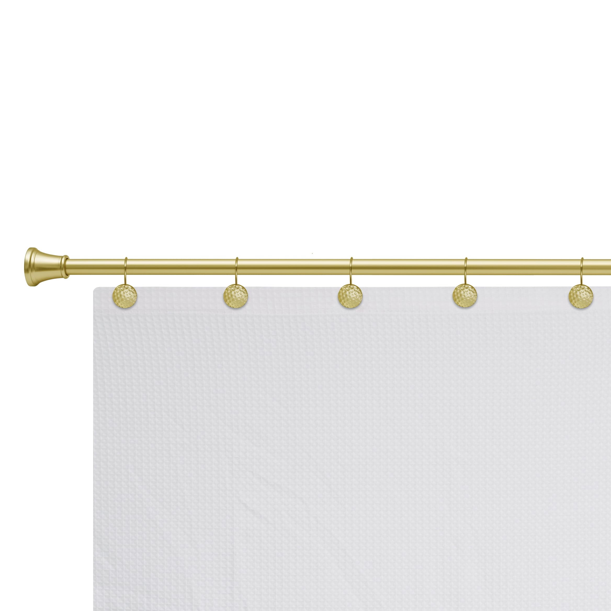 Utopia Alley HK28GD Rust Resistant Shower Curtain Hooks Rings for Bathroom, Gold - Set of 12
