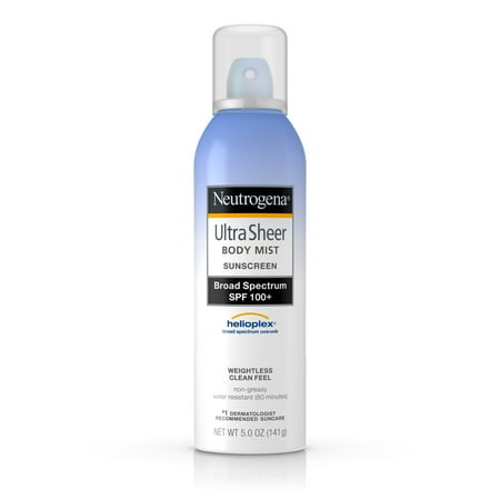 Neutrogena Ultra Sheer Body Mist Sunscreen, Broad Spectrum Spf 100+, 5 Oz. - Walmart.com