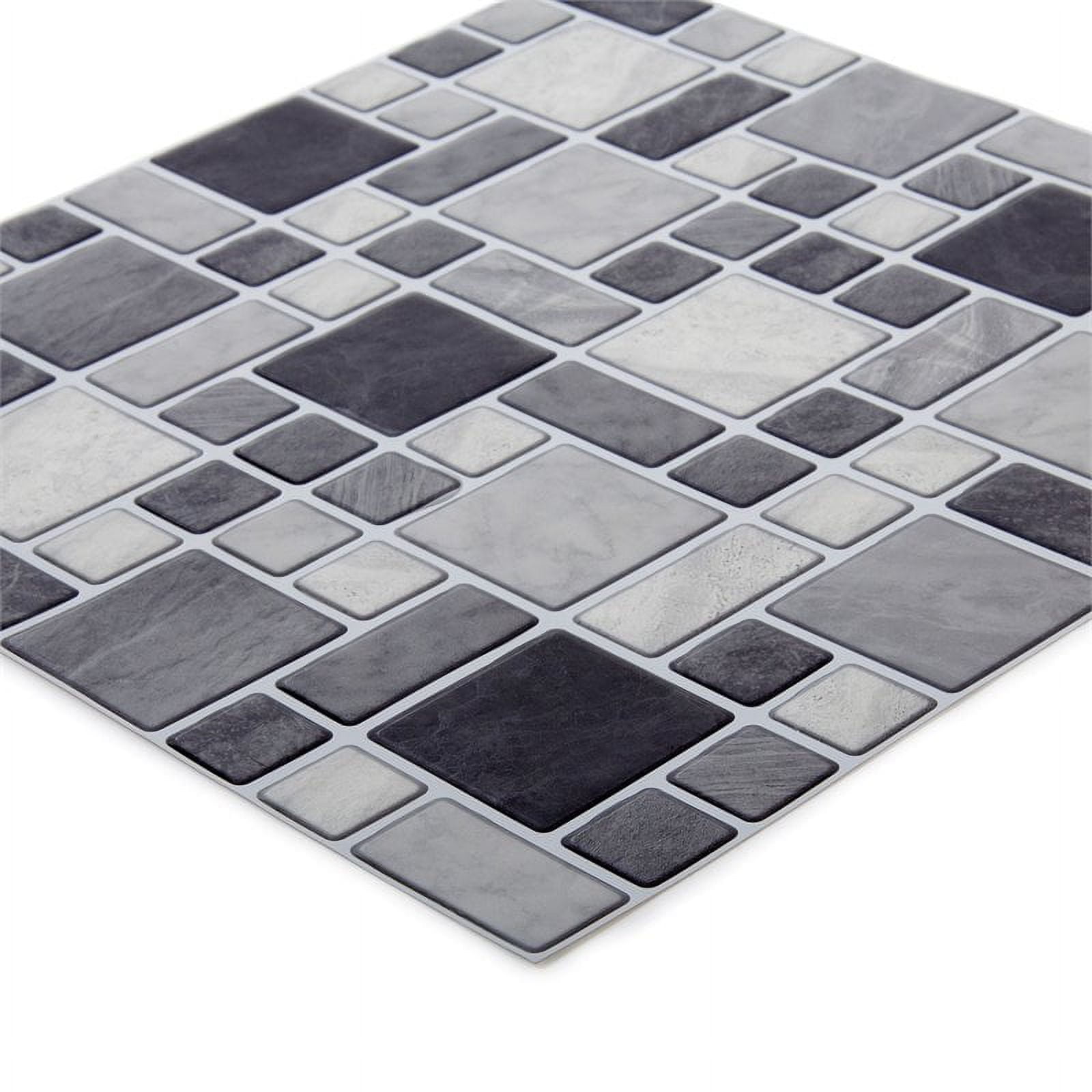 Truu Design Self-Adhesive Multi Square Peel and Stick Backsplash Wall Tiles