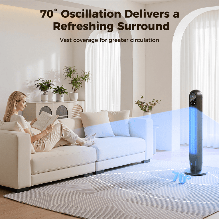 Patbrela 31" Tower Fan with Remote, 4 Modes, 12H Timer photo 5