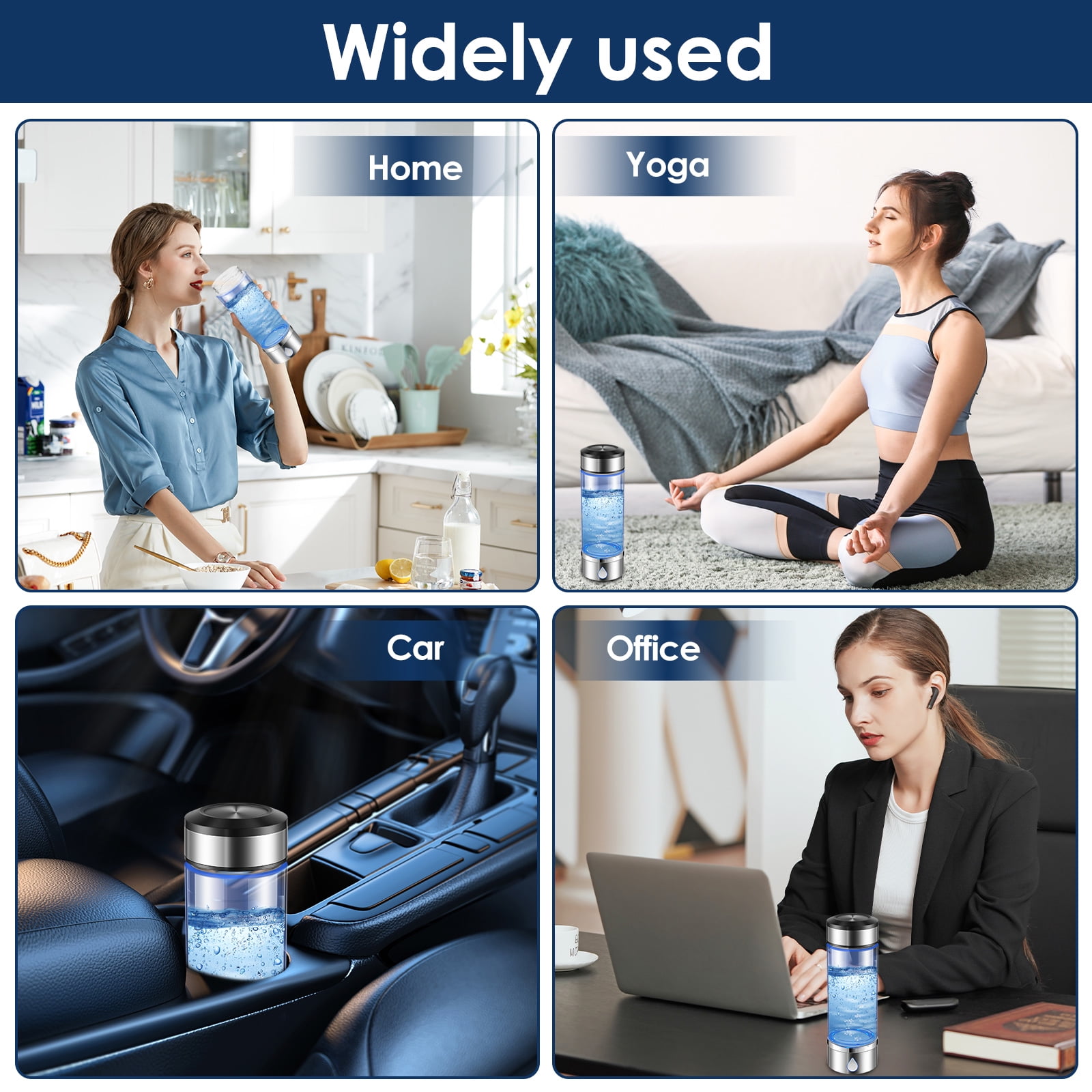 Jetcloudlive Hydrogen Water Bottle, 360ml Portable Plastic