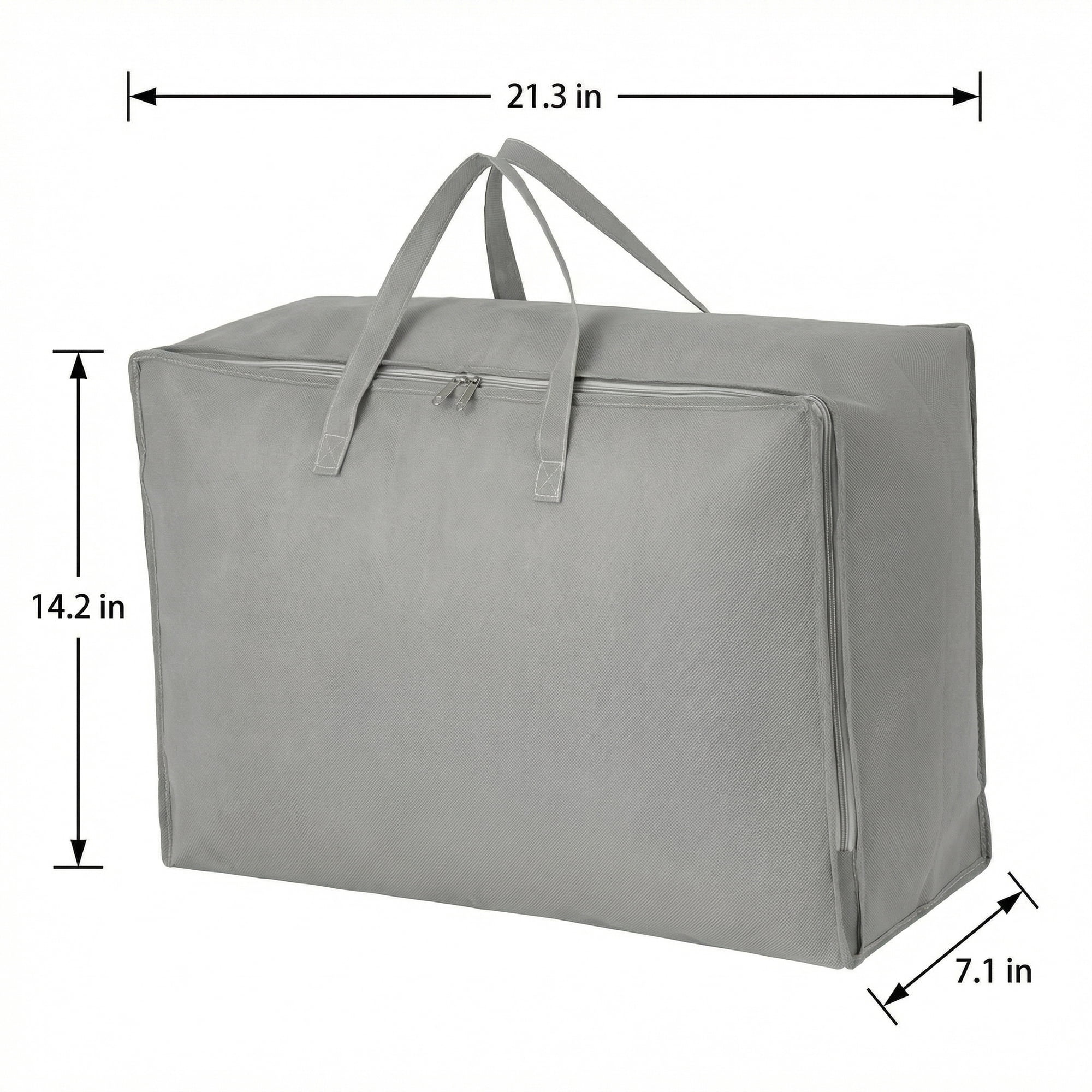 Unique Bargains Clothing Storage Bag Organize Bedroom and Closet Grey 21.3"x14.2"x7.1"