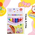 thumbnail image 2 of Juaoua 6 Colors Puffy Velvet Marker,Popcorn Drawing Markers,Quick-Drying Puffy Paint Pens,3D Magic Foam Texture Painting Kit for Greeting Cards,Birthday & Paper Art Project,3D Craft Drawing Toys, 2 of 5