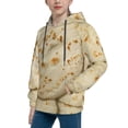 thumbnail image 2 of Salouo Taco Tortillas Pattern Hoodie Sweatshirt for Youth, Fall Pullover Hoodie Sweatshirt Long-Sleeve Pullover Hooded Sweatshirt-Medium, 2 of 6