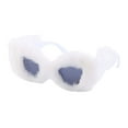 thumbnail image 3 of Gafas de sol Felpa Fuzzy Cat Eye Perfecl para Mujeres Lindo Versátil Suave Cómodo Fiesta Concierto Festivales, 3 of 8