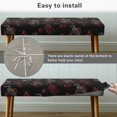 thumbnail image 5 of Whosucclay Crow Skull Rose Print Dining Bench Slipcover Rectangle Bench Cover for Dining Room, Living Room, Bedroom, Kitchen Waterproof Benches Seat Covers Universal Bench Protectors, 5 of 7