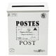 thumbnail image 3 of Buzón de correos retro europeo para exteriores, montado en la pared, buzón de correos Blanco, 3 of 9