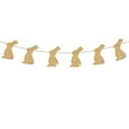 thumbnail image 1 of CIMAXIC Party 6pcs in 1 Set Easter Rabbit Design Bunting Banner Linen Garland Bunny Flag Party Supplies for Easter Party Decorations,5.91"X2.76"X0.04", 1 of 5