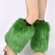 thumbnail image 4 of Calentadores de piernas de piel sintética para mujer, cubiertas para botas, funda para polainas de felpa peluda de neón vibrante, 4 of 5