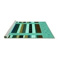 thumbnail image 2 of Ahgly Company Machine Washable Indoor Rectangle Abstract Turquoise Blue Contemporary Area Rugs, 4' x 6', 2 of 4