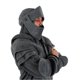 thumbnail image 3 of Men Sweatshirt Solid Color Front Pocket Pullover Hoodie Medieval Style Face Cover Hooded Knight Sweatshirt Halloween Clothing, 3 of 5