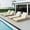 Cream, variant on Christopher Knight Home Outdoor Wood Chaise Lounge with Adjustable Backrest, Quad-folding Cushion, Cream