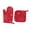 Red, variant on Cheers 1 Set Heat Insulated Glove Non-slip Super Soft Fabric Decorative Heat-resistant Christmas Glove Set for Home
