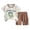 ZB1-Brown, variant on Sopiago Toddler Baby Boy Girl Summer Outfit Short Sleeve T Shirt Top Casual Shorts Set Infant Newborn Clothes Toddler Clothes for Boys Girls Khaki,3-6 Months