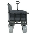 thumbnail image 2 of Olurrisa 3-in-1 Folding Wagon with Bench Seat – 500lbs Capacity, 9"x4" Beach Tires for Camping & Beach, gray, 2 of 9