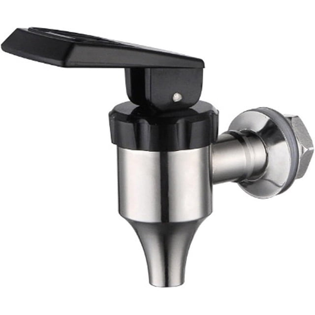 Reemplazo para dispensador de bebidas, espiga de metal resistente y duradera, acero inoxidable, níquel cepillado, sistemas de filtro de gravedad (mango negro)