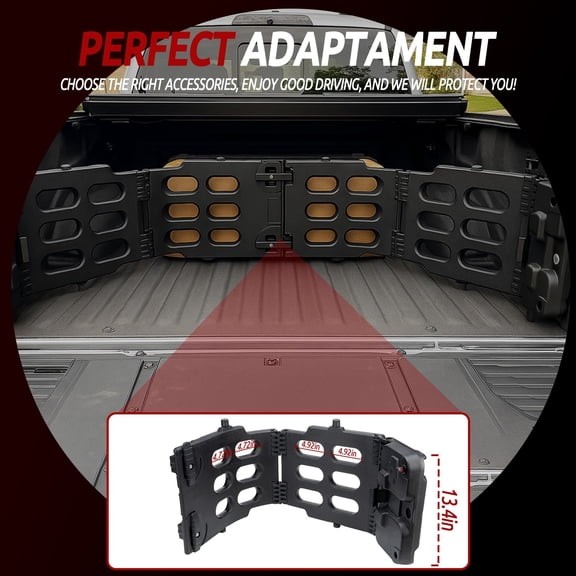 Stowable Bed Extender Kit Fits Ford F-150 2009-2014 Pickup Black Styleside Only