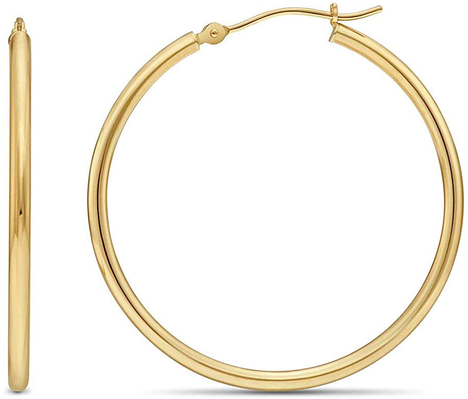 Next Level Jewelry 14K Yellow Gold 2MM Polished Round Tube Hoops next-level-jewelry-14k-yellow-gold-2mm-polished-round-tube-hoops