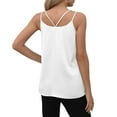 thumbnail image 6 of SNKSDGM Female Tank Top for Women Cotton Ribbed Tank Tops for Women 2025 Long Summer V Neck Tank Tops for Women Silk Satin Summer Sleeveless Camisole Straps Top L, 6 of 8