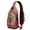 Abstract Mandal, variant on Explore Journey Trip Sling Backpack, Paris Fashion Travel Crossbody Daypack, Vintage Style Lightweight Vacation Bag for Women