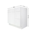 thumbnail image 4 of Furinno Shaker Drawers Right Bath Vanity Cabinet without Top, Ready to Assemble, 21 D x 36 W x 34.5 H, White, 4 of 8