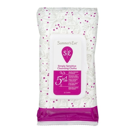 Summer's Eve 5 in 1 Cleansing Cloths Simply Sensitive - 32 CT32.0 CT