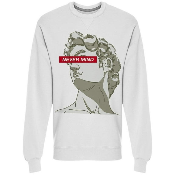 Statue Of David W/Text  Sweatshirt Men -Image by Shutterstock, Male Medium