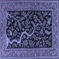 thumbnail image 1 of Ahgly Company Machine Washable Indoor Square Persian Blue Traditional Area Rugs, 6' Square, 1 of 4