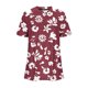 thumbnail image 5 of Puntoco Liquidación de blusas cortas para mujer Blusa informal de manga corta con cuello redondo a la moda para primavera/verano para mujer, 5 of 5