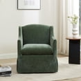 thumbnail image 3 of Comfort Pointe Ludlow Ivy Green Polyester Fabric Skirted Swivel Accent Chair, 3 of 13