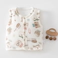 thumbnail image 2 of Xyant Toddler Baby Vest for Girls&Boys, Cotton Reversible Vest Coat for Spring & Autumn (Khaki,6-12 Months), 2 of 6