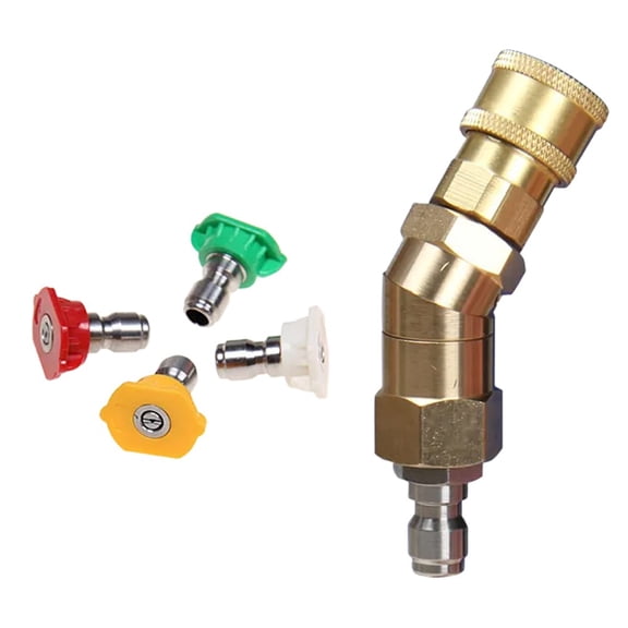 High Pressure Washer Connector with 360 Degree Adjustable Angle Nozzle