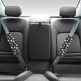thumbnail image 2 of Chririnla Car Seat Belt Pads Comfortable Seat Belt Shoulder Pad Composite SBR Protect Shoulder with Ease, Suitable for Sedans Vans, Black Floral Print, 2 of 8