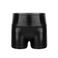 thumbnail image 3 of Aislor Women's High Waisted Metallic Shiny Booty Shorts Dance Festival Rave Bottoms Hot Pants Black 16, 3 of 6