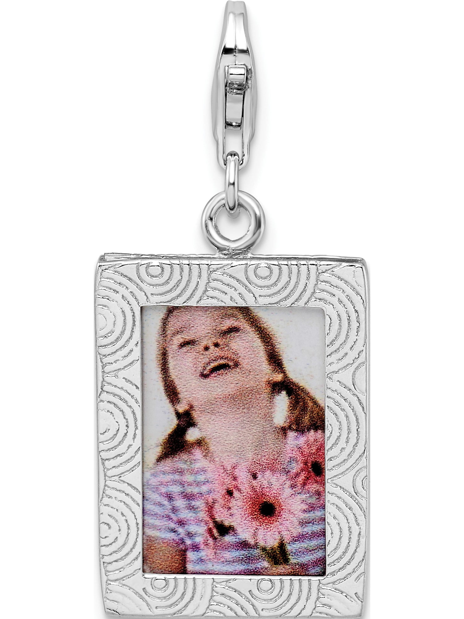 Jewel Tie 925 Sterling Silver Polished BE HAPPY Lobster Clasp Pendant Charm