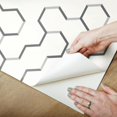 thumbnail image 5 of RoomMates Grey & White Open Geometric Peel & Stick Wallpaper, 5 of 8