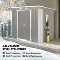 thumbnail image 4 of Outsunny 7' x 4' Lean to Outdoor Storage Shed with Foundation Kit, 4 of 10
