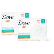 Dove Beauty Bar Gently Cleanses and Nourishes Sensitive Skin EffectivelyWashes Away Bacteria While Nourishing Your Skin, 3.75 oz, 16 Bars
