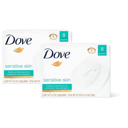 Dove Beauty Bar Gently Cleanses and Nourishes Sensitive Skin EffectivelyWashes Away Bacteria While Nourishing Your Skin  3.75 oz  16 Bars